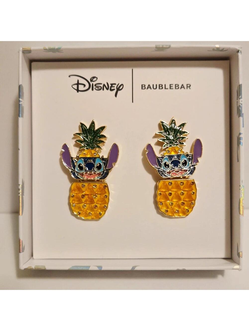 Disney x Baublebar Stitch Pineapple Earrings NIB